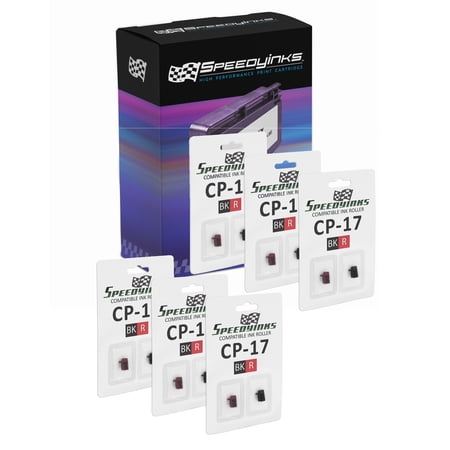 Speedy Compatible Printer Ribbon Cartridge Replacement for Canon CP-17 (Black and Red  6-Pack)