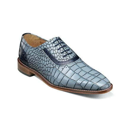 

Stacy Adams Riccardi Plain Toe Oxford Shoes Light Blue Multi Leather 25575-465