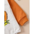 thumbnail image 6 of Newborn Girls Boys Sweatshirts Rompers 0 3 6 12 13 Thanksgiving Outfits Baby Pumpkin Floral Print Colorblock Long Sleeve Toddler Fall Bodysuits, 6 of 8
