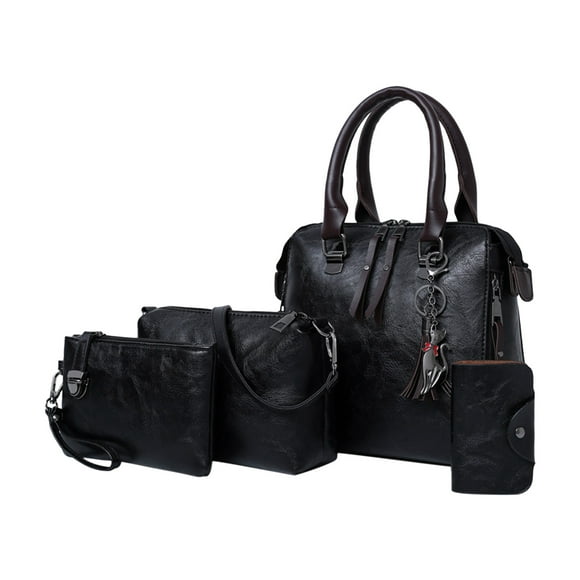 Dvkptbk Purses for Women Tote Bag Fashion Upgrade Handbags Wallet Tote Bag Shoulder Bag Top Handle Satchel Purse Set 4pcs - Savings Clearance