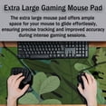 thumbnail image 4 of Full Desk Mat Green Gaming Mousepad XXL, Large Desk Pad for Keyboard and Mouse, Neutral Mouse Pad Waterproof Non-Slip Rubber Base, 35.4" X 15.7" for Work/Game/Office/Home Monstera Leaves Anime, 4 of 6