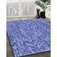 thumbnail image 3 of Ahgly Company Machine Washable Indoor Square Transitional Sky Blue Area Rugs, 7' Square, 3 of 7