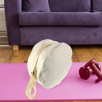 PENIKOKO Yoga Wheel Carrying Bag Beige Lightweight Portable with Thick Cushioning and Storage Pockets
