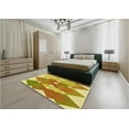 thumbnail image 5 of Ahgly Company Machine Washable Indoor Square Transitional Bold Yellow Area Rugs, 3' Square, 5 of 7
