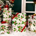 thumbnail image 4 of Christmas Wrapping Paper Roll, Holly Berry Gift Wrapping Paper, Luxury Gold Foil Berry Greenery Holly Christmas Gift wrap for Holiday Gift Packaging (Mini Roll, 17 Inch X 33 Feet), 4 of 15