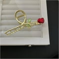 thumbnail image 2 of 2 Pieces Rose Flower Metal Hair Claw Clips Alloy Strong Hold Jaw Hair Clamps Non-slip Barrette Hair Accessories for Women Girls Party Wedding Banquet Hair Styling Headwear, Gold, 2 of 4