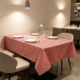 thumbnail image 6 of Waterproof Oilproof Dirtproof Checkered Rectangular Table Cloth Tablecloth Table Cover for Dining Room Kitchen Office Farmhouse Rural Decor 47.24x62.99 Inch Nylon Small Versatile Outdoor, 6 of 6
