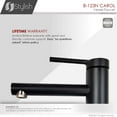 thumbnail image 4 of Stylish Single-Handle Matte Black Vessel Bathroom Faucet Height 11⅝" B-123N, 4 of 12