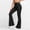 *Black, variant on Women's High Waist Flare Leg Pants, Stretchy Solid Color Bootcut Yoga Pants Black,Women's Plus XL