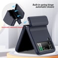 thumbnail image 3 of Allytech Case for Samsung Galaxy Z Flip 4 with Hinge Protection [Card Slot] - Ultra Thin Automatic Hinged Hard PC Shockproof Anti-Scratch Full Body Protective Case - Darkblue, 3 of 7