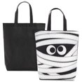 thumbnail image 5 of 12 Pack Large Mummy Halloween Tote Bags for Kids, Reusable Trick or Treat Bags (15 x 16 In), 5 of 9