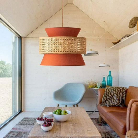Arturesthome Home Decor Rattan Pendant Lampshade Weave Chandelier