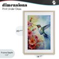 thumbnail image 4 of Stupell Industries Modern Hummingbird Hibiscus Serenade Birch Framed Print Under Glass, 14 x 20, by Creative Studio, 4 of 8