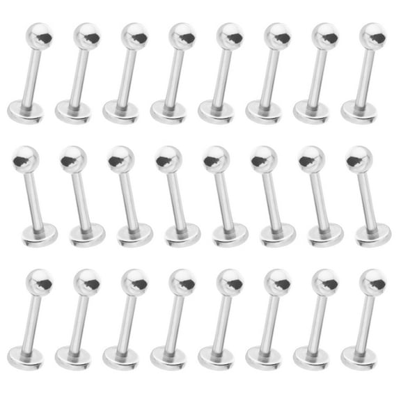 Pack of 12 Labret Monroe Piercing Barbells - 316L Surgical Steel - 14g or 16g