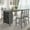 Gray, variant on EUROCO 5-Piece Dining Table Set for 4, 59.6" Counter Height Kitchen Table Set with 4 Upholstered Chairs,Integrated 9 Bar Wine Compartment and Wineglass Holders for Dining Room and Kitchen,Gray