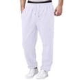 thumbnail image 2 of Hearthz Sweatpants for Men Baggy Wide Leg Lounge Mens Joggers Lightweight Lightweight Drawstring Cotton Sweatpants for Men with Pockets White XXL, 2 of 8