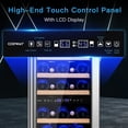 thumbnail image 6 of Costway 30-Bottle Freestanding Wine Cooler 15''Dual Zones Wine Cellar w/ Temp Memory, 6 of 11