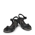 thumbnail image 2 of Women's Julia B1 Wedge Black Leather Sandals, 2 of 6