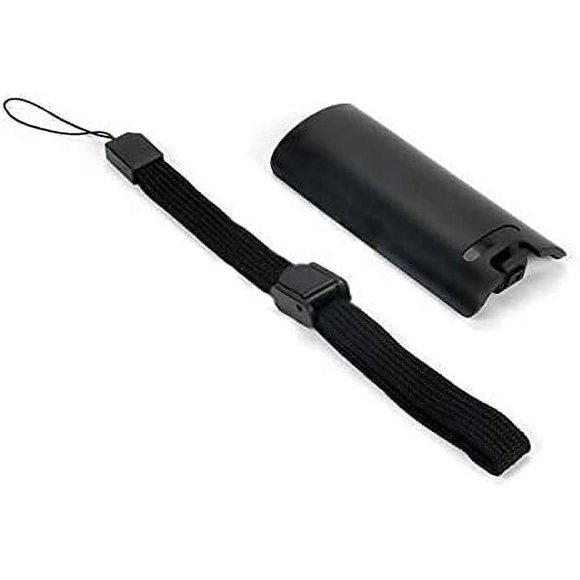 PinesC 1 Pcs Battery Door Lid Cover Back Cover Pack Case Shell 1 Pcs Hand Strap Lanyard for Nintendo Wii Remote Controller Replacement (Black) Black