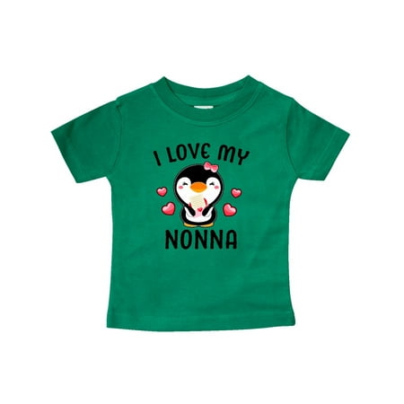

Inktastic I Love My Nonna with Cute Penguin and Hearts Gift Baby Girl T-Shirt