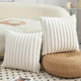 JIAYUEZHAO 18x18 inch Modern Decorative Pillow Covers, Set of 2, White