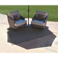 thumbnail image 2 of SimplyShade 7.75' x 10' Charcoal Gray Striped Outdoor Area Throw Rug, 2 of 3