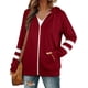 thumbnail image 1 of Sudaderas con capucha y bolsillo de manga larga con cremallera para mujer, tallas S a 2XL, 1 of 7
