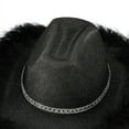 thumbnail image 5 of Meihuid Western Flash Powder Hat Raw Edge White Diamond Carnival Hat, 5 of 9