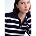 thumbnail image 4 of Free Assembly Women's and Women's Plus Polo Sweater with Long Sleeves, Lightweight, Sizes XS-4X, 4 of 5