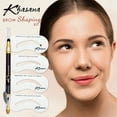 thumbnail image 7 of Khasana Brow Shaping Kit Definer, Eyebrow Stamp Stencil Kit with Waterproof Pencil Dual-ended, Brow Creamy Liner with Sharpener and Sponge Applicator #21 DarkBrown, 7 of 7