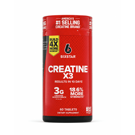 Six Star Pro Nutrition Creatine Caplets, 60 Ct