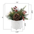 thumbnail image 2 of Flora Bunda Xmas Mix in Deer Wreath Ceramic Footed Pot, 2 of 3