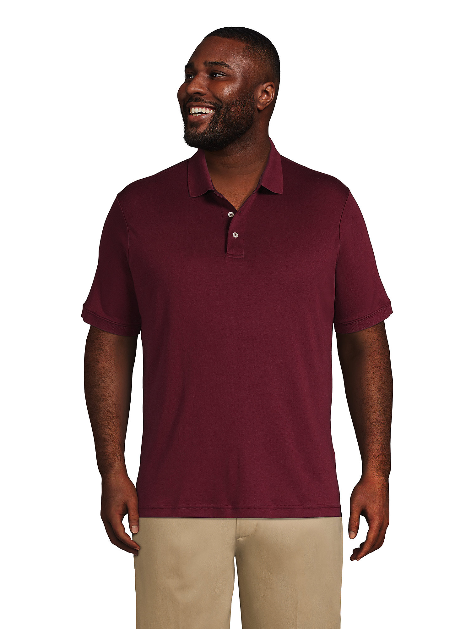 Lands' End Men's Big Short Sleeve Supima Polo Shirt