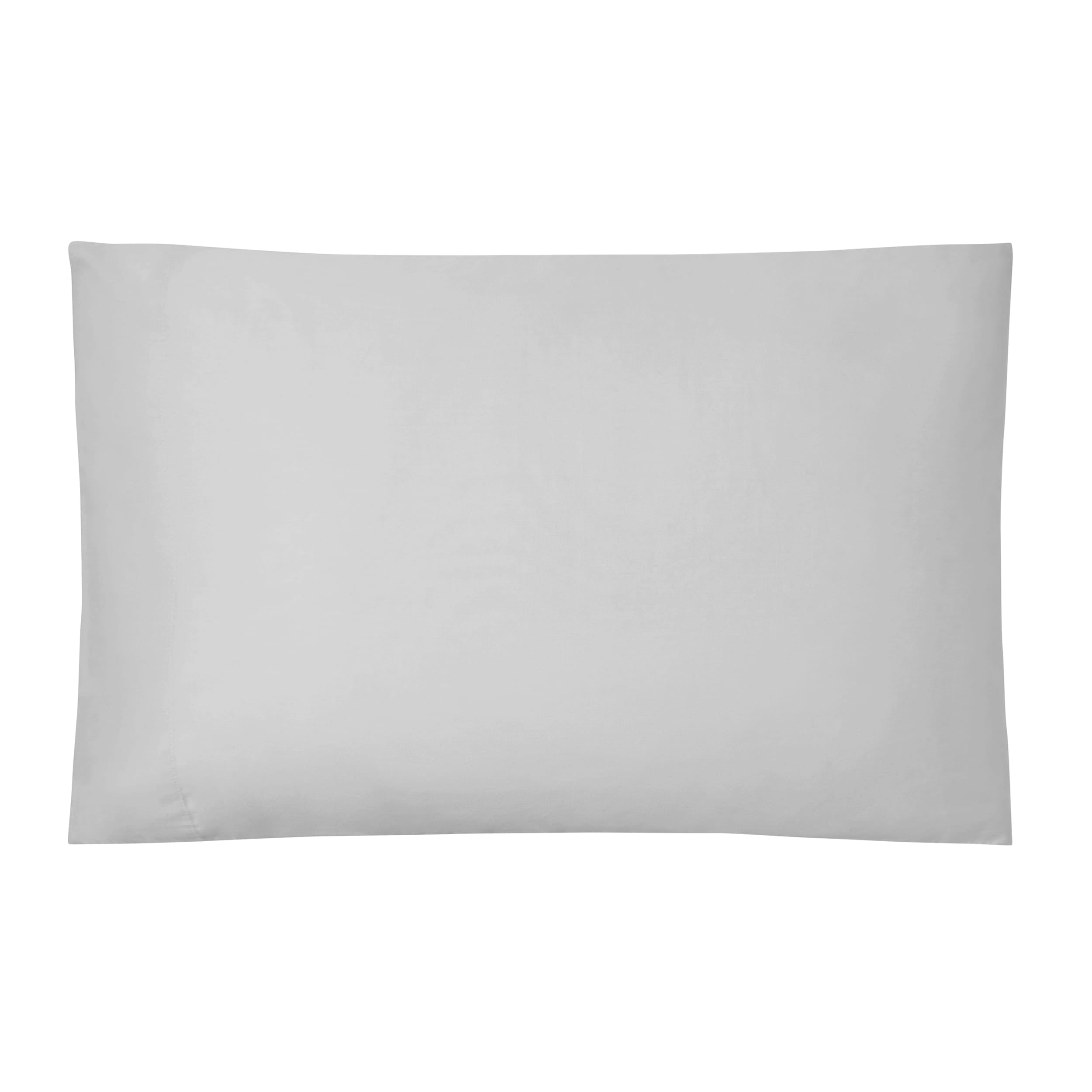 Mainstays 2-Piece 300 Thread Count Solid Soft-Silver CVC Cotton Blend Pillowcase Set, Standard/Queen , Adult / Teen