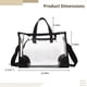 thumbnail image 4 of Bolsa de mano transparente aprobada por el estadio - Bolsa de viaje de PVC de gran capacidad con asas resistentes, diseño transparente elegante, ideal para eventos, trabajo y uso diario - 13 x 9,8 x 5, 4 of 5