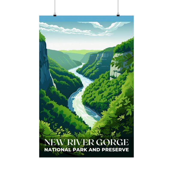 ELNEIT - New River Gorge National Park Poster, Unframed Matte Paper, S01