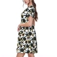 thumbnail image 2 of Rateoe Sea ​​Urchin Pattern Women’s Short Sleeve Dress – Casual Elegant Summer A-Line Dress for Everyday Wear, 2 of 6