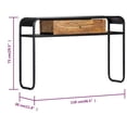 thumbnail image 4 of vidaXL Console Table 118x30x75 cm Solid Mango Wood, 4 of 5
