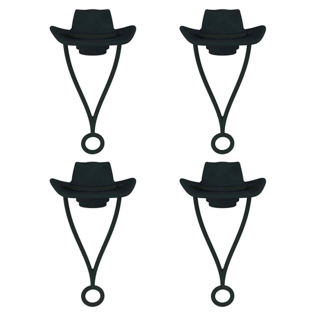 Tapa de pajita para taza de 30 a 40 oz, tapa de pajita de silicona, sombrero de vaquero, accesorios para vaso de 10 mm, 0,4 pulgadas, lindos regalos para mujeres