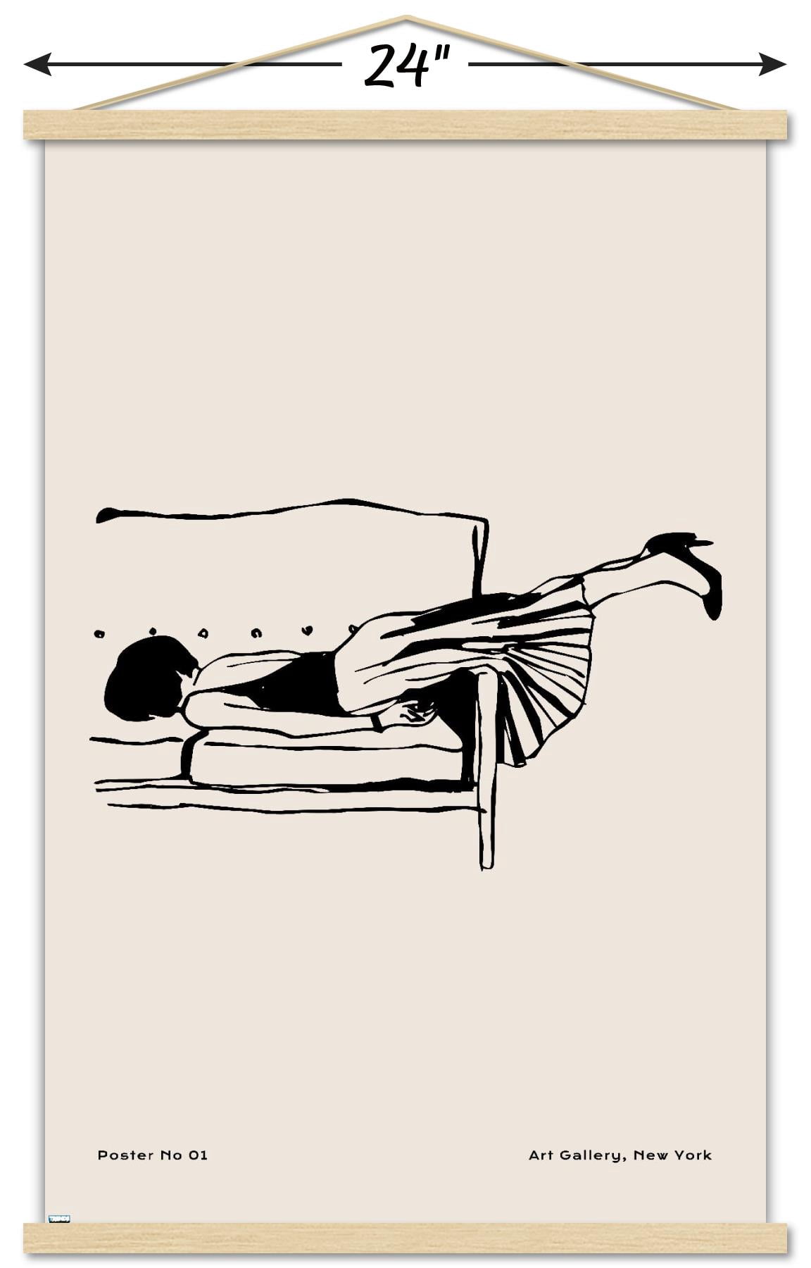 Rough Day No 01 Wall Poster with Magnetic Frame, 22.375" x 34"