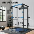 thumbnail image 5 of Power Rack Cage with Cable Crossover System, 1600 lbs Capacity Squat Rack with Pulley System, Dip Bars, Landmine & 21 Height Adjustments for Home Gym, 5 of 7