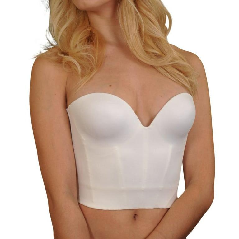 Women's Carnival 206 Invisible Plunge Longline Bra (Ivory 32A)