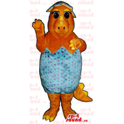 Orange Toddler Alligator Plush SPOTSOUND Mascot With Inside A Hatched Egg - Mascot of crocodiles