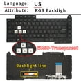 thumbnail image 4 of New US Russian Spanish For Asus ROG Strix G15 G513 G513Q G513QM G513QY G533 Keyboard US Backlit 2021 RU RGB Backligh, 4 of 5