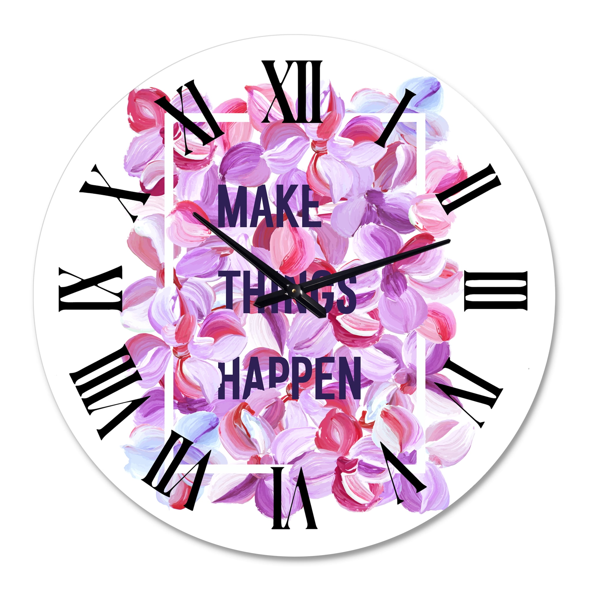 Designart 'Make Things Happen' Traditional Wall Clock