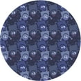 thumbnail image 1 of Ahgly Company Machine Washable Indoor Round Transitional Blue Area Rugs, 4' Round, 1 of 7