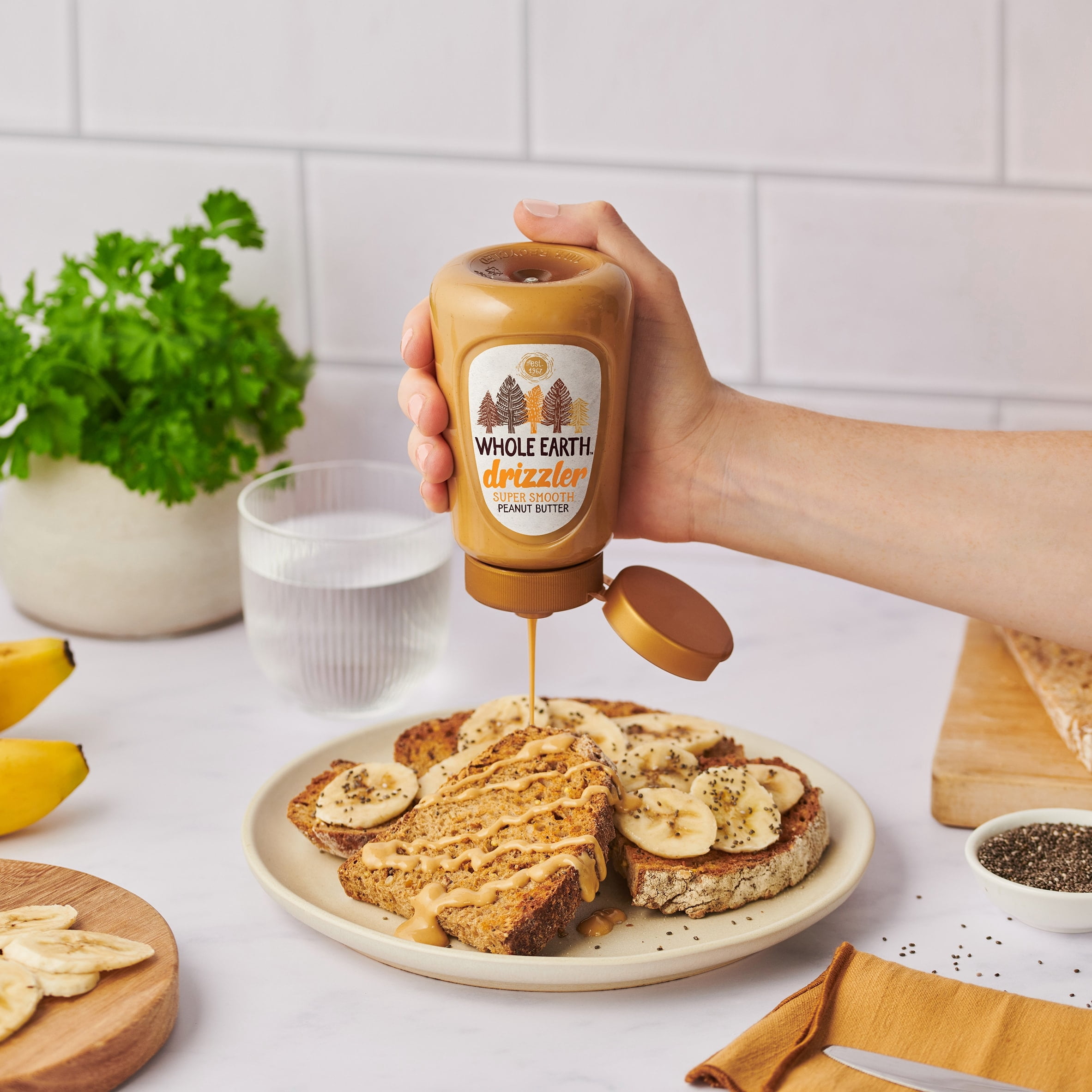 Whole Earth Drizzler Super Smooth Peanut Butter 320G, Imported from Britain