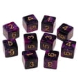 thumbnail image 2 of 10 Piezas 16 Mm D6 Dados para Niños Educación Matemática Y Juegos para Adultos Juguetes Morado + Negro Baoblaze Juego de dados de 6 caras, 2 of 7
