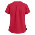 thumbnail image 3 of Scrub for Women Modern Classic V-Neck Top with Pockets, 4-Way Stretch, Ultra Soft & Breathable Fabric Red M, 3 of 4