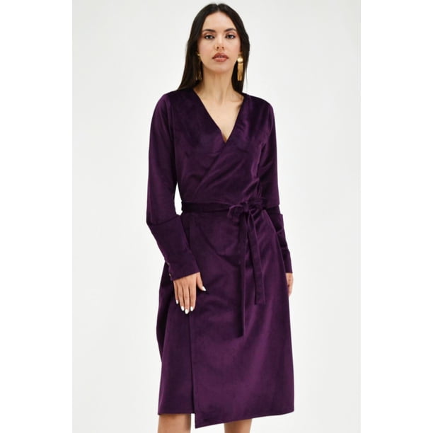 Vestido envolvente Roman Fashion /Juvenil, 1210 (Morado) violeta oscuro CH Roman Fashion V-ST-1210-MORADO